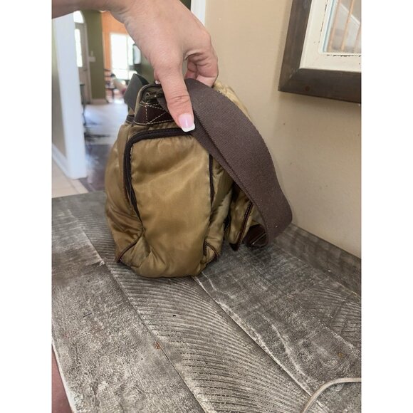 Vintage Eddie Bauer Down Tan Messenger Diaper Bag - Picture 4 of 7